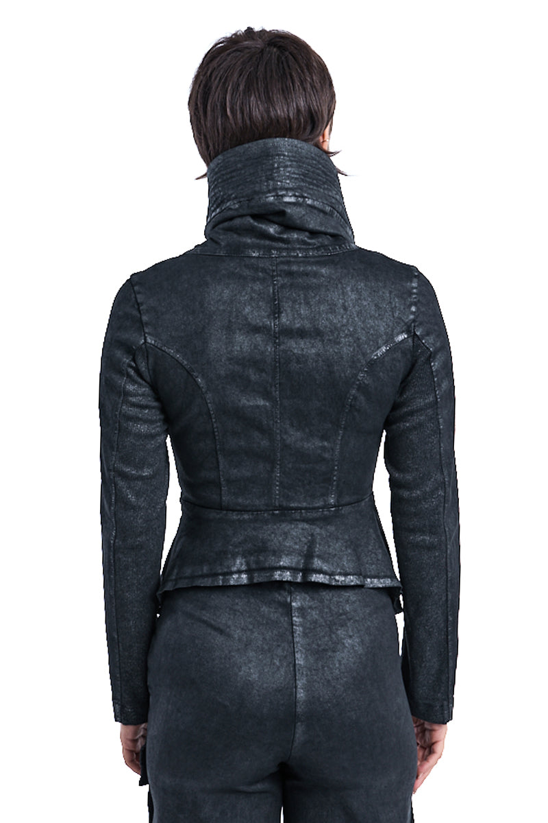 COATED HIGH NECK STRETCH JACKET