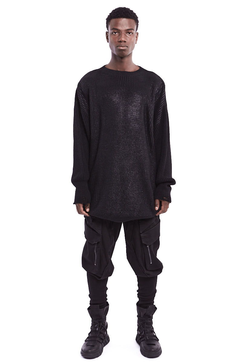 COATED OVERSIZE SWEATER