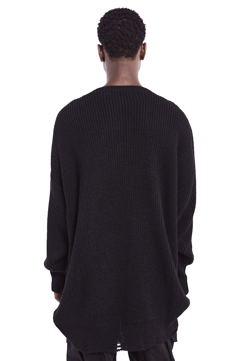 COATED OVERSIZE SWEATER