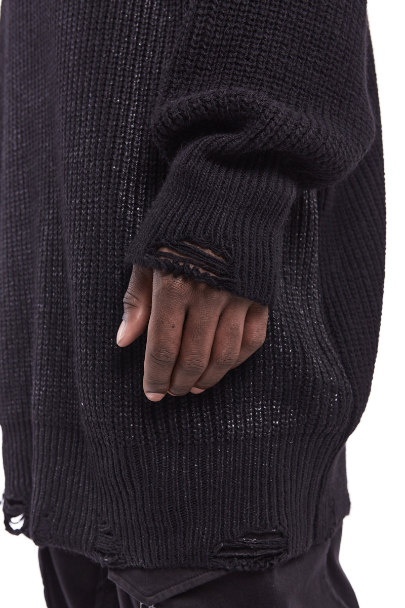 COATED OVERSIZE SWEATER