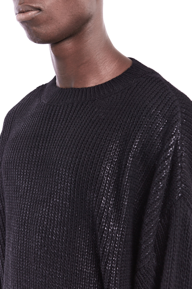 COATED OVERSIZE SWEATER