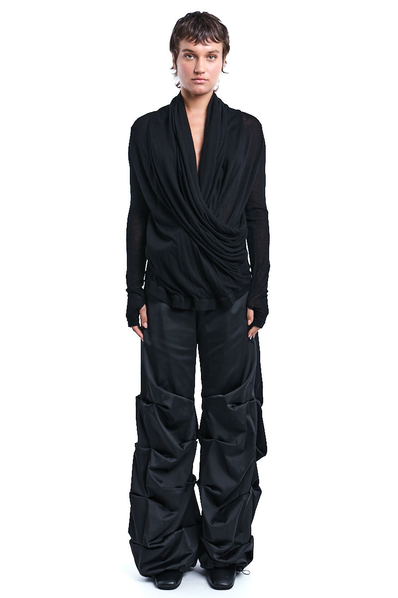 WOOL GAUZE HOODED SWEATER