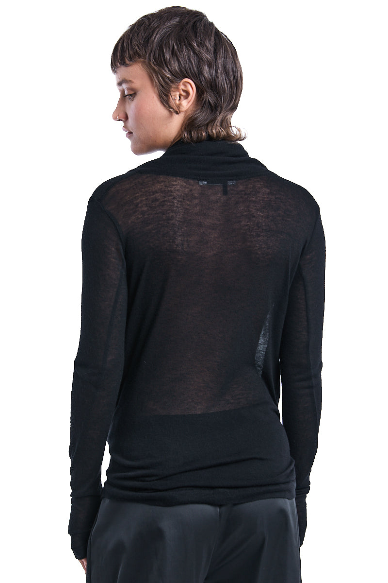 WOOL GAUZE HOODED SWEATER