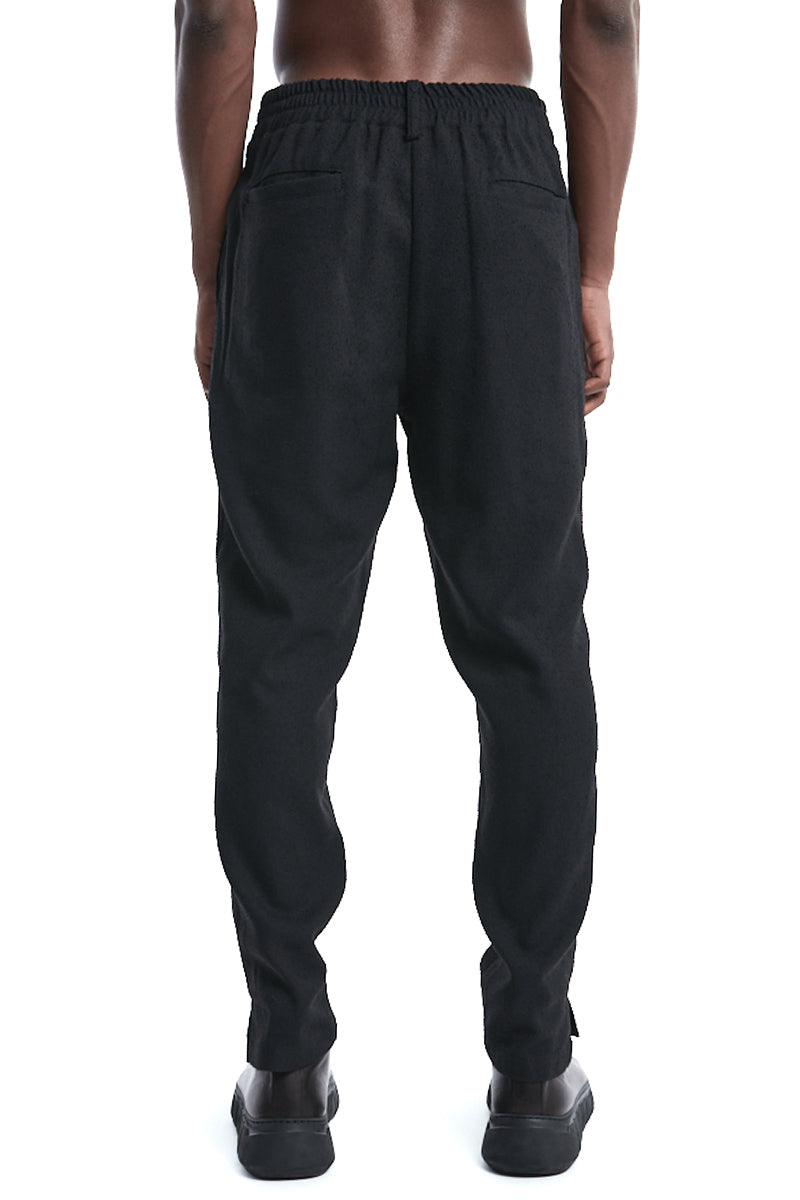 REGULAR FIT BOUCLE TROUSERS