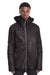 BLACK HOODED SHEEPSKIN JACKET