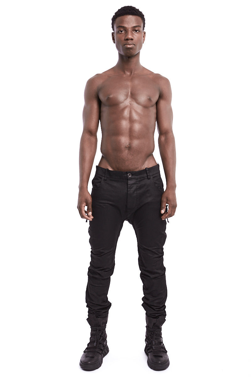 SLIM SIDE ZIP TROUSERS