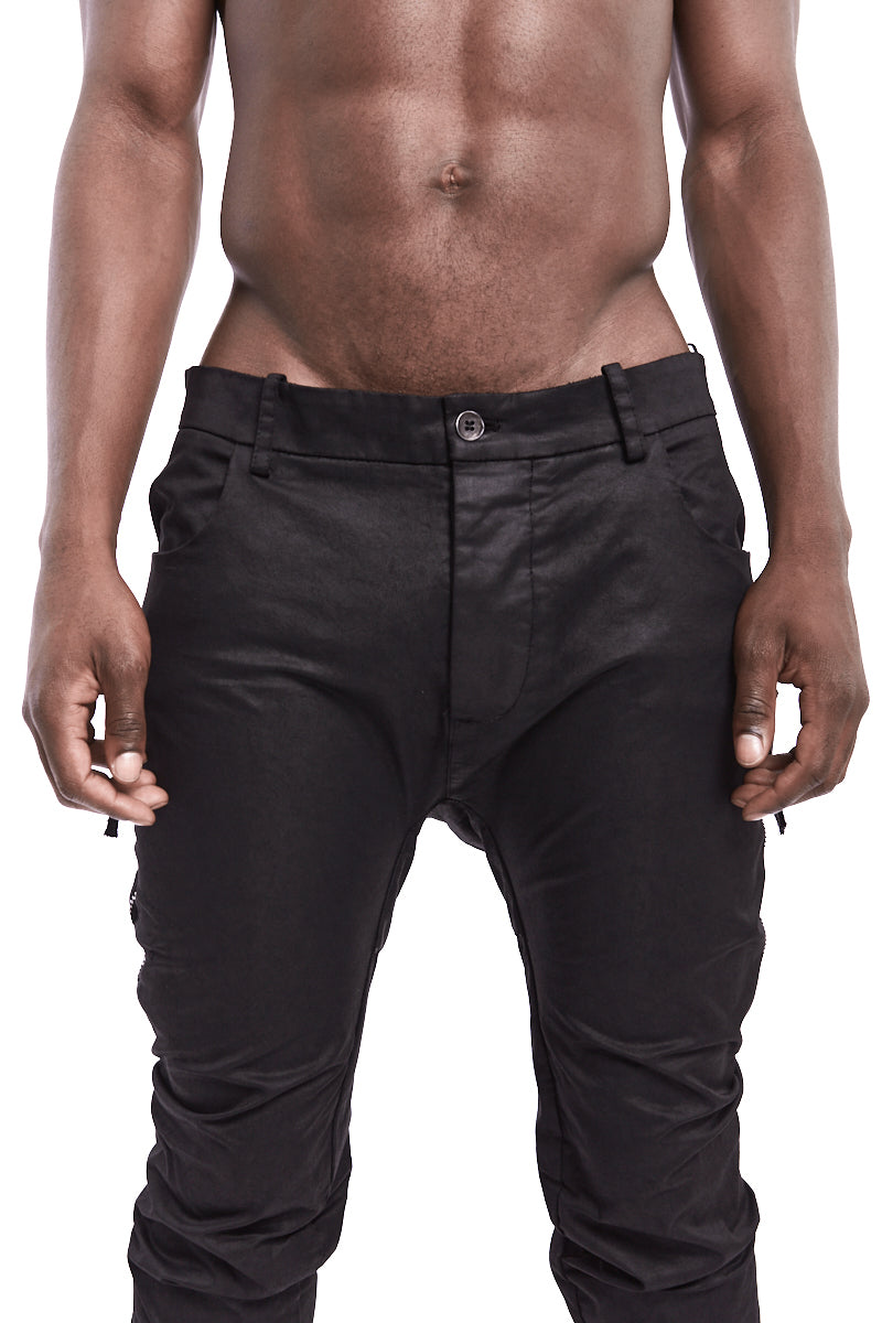 SLIM SIDE ZIP TROUSERS