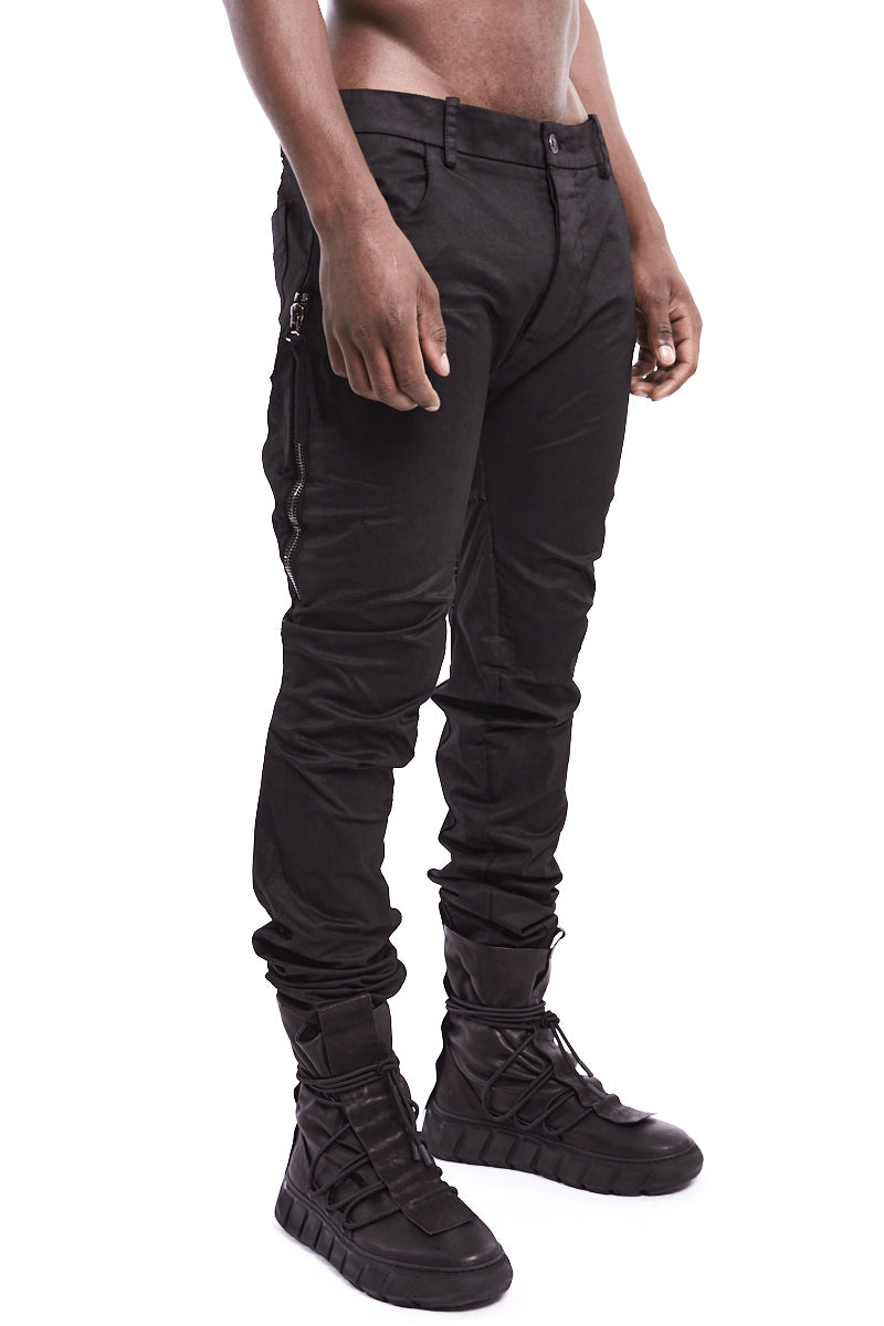 SLIM SIDE ZIP TROUSERS