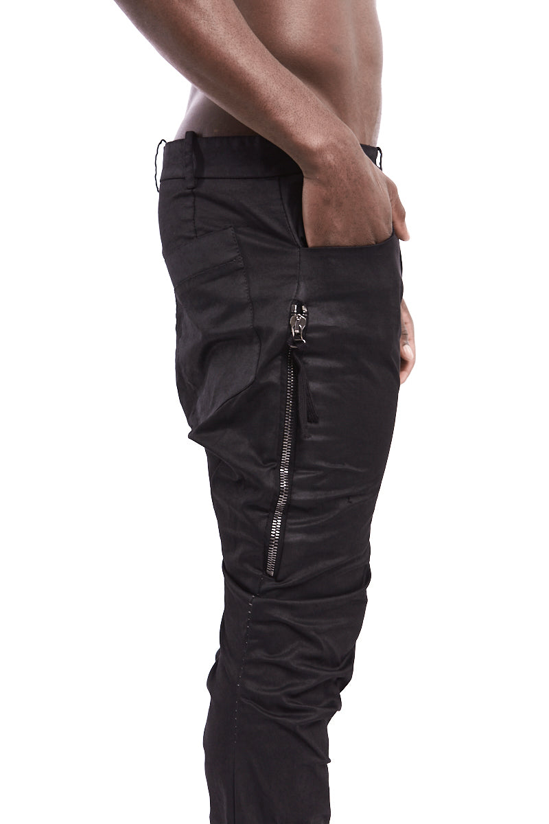 SLIM SIDE ZIP TROUSERS