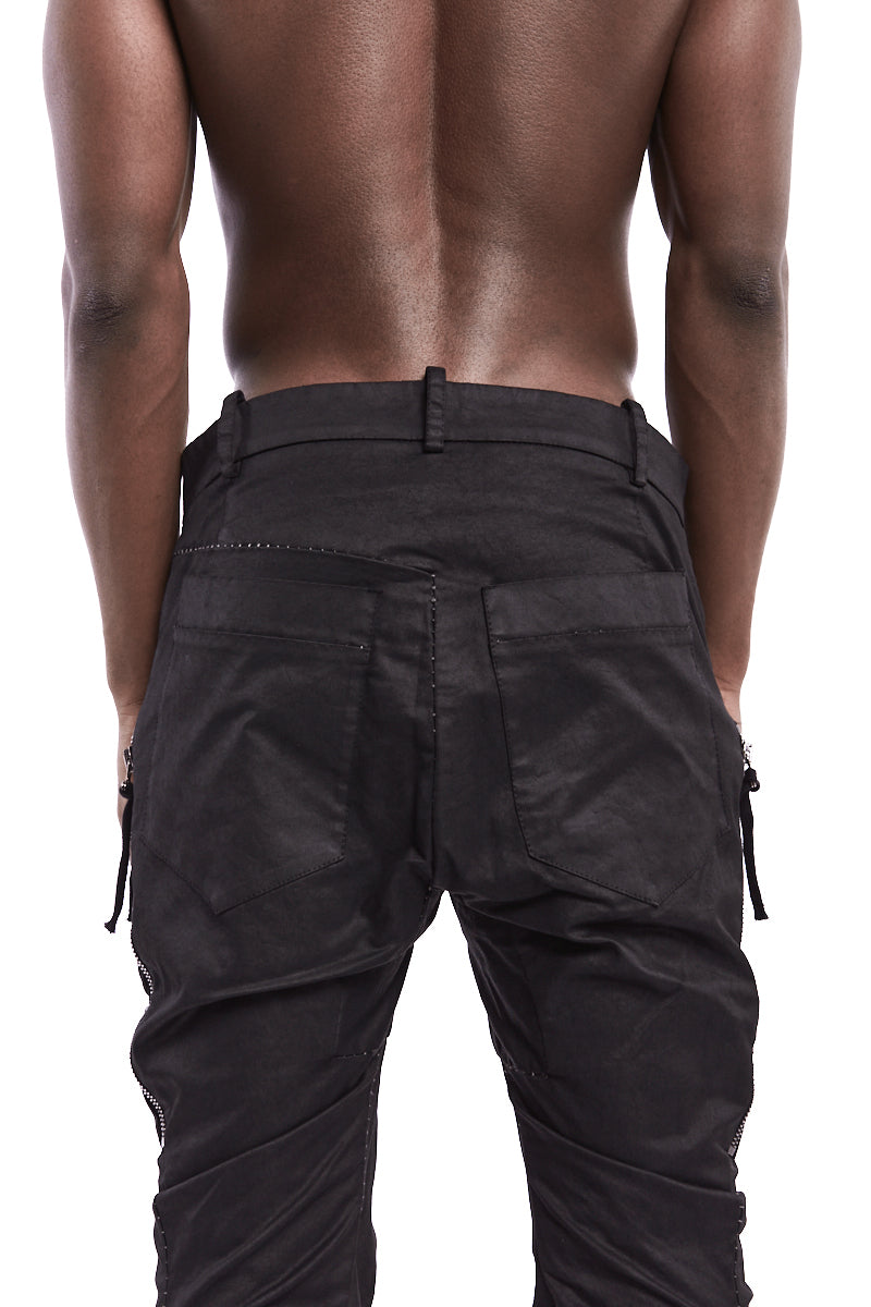 SLIM SIDE ZIP TROUSERS
