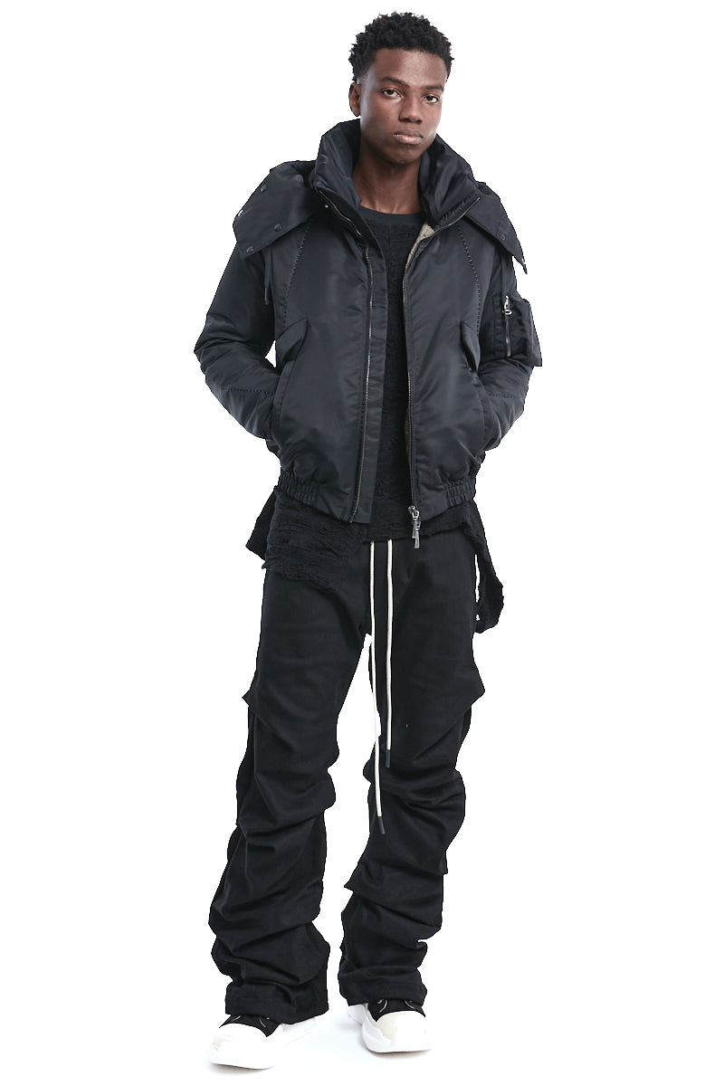 Black OVER THINDOWN BOMBER