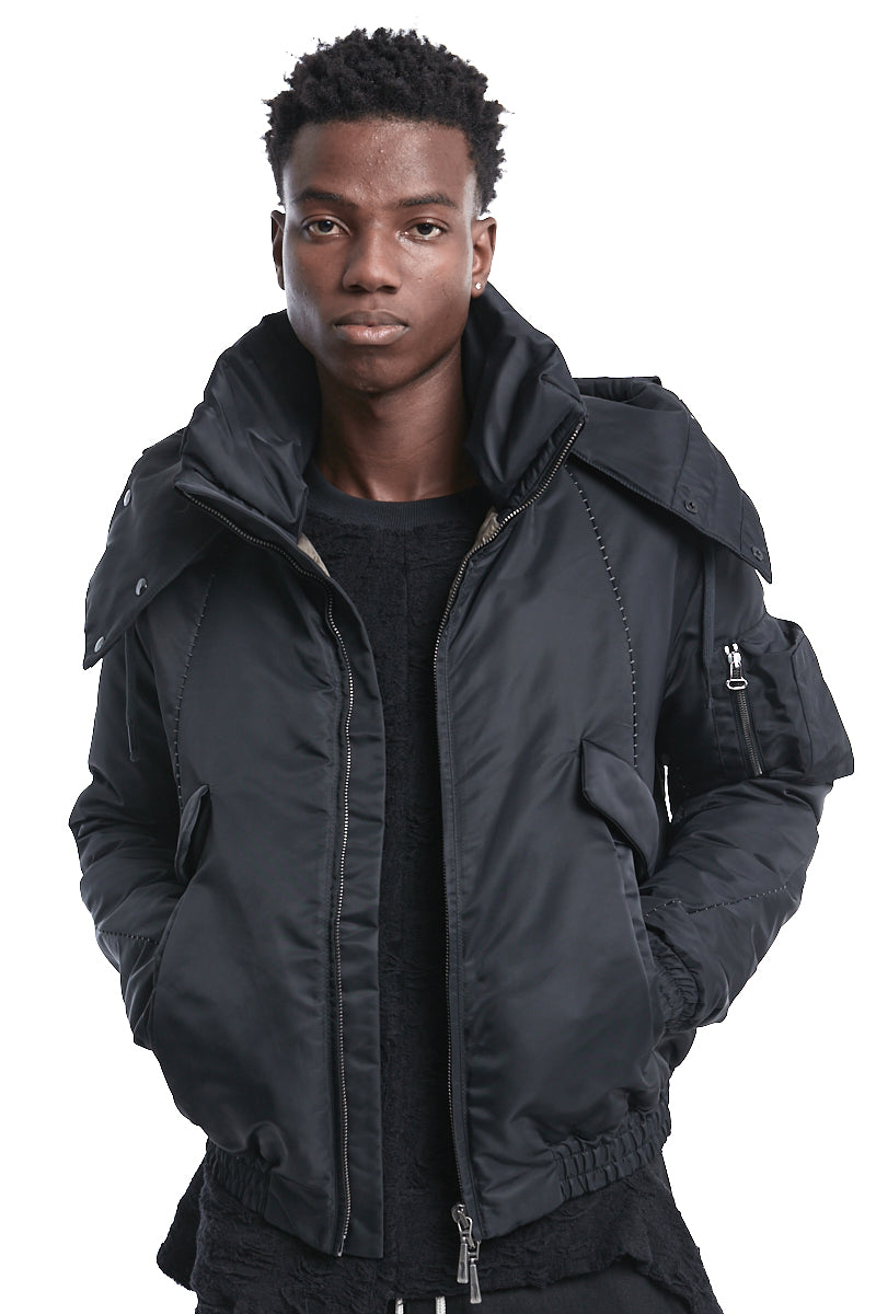Black OVER THINDOWN BOMBER