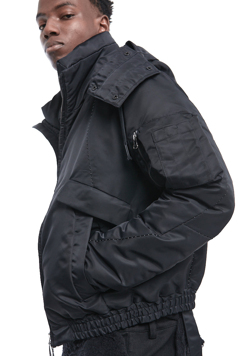 Black OVER THINDOWN BOMBER