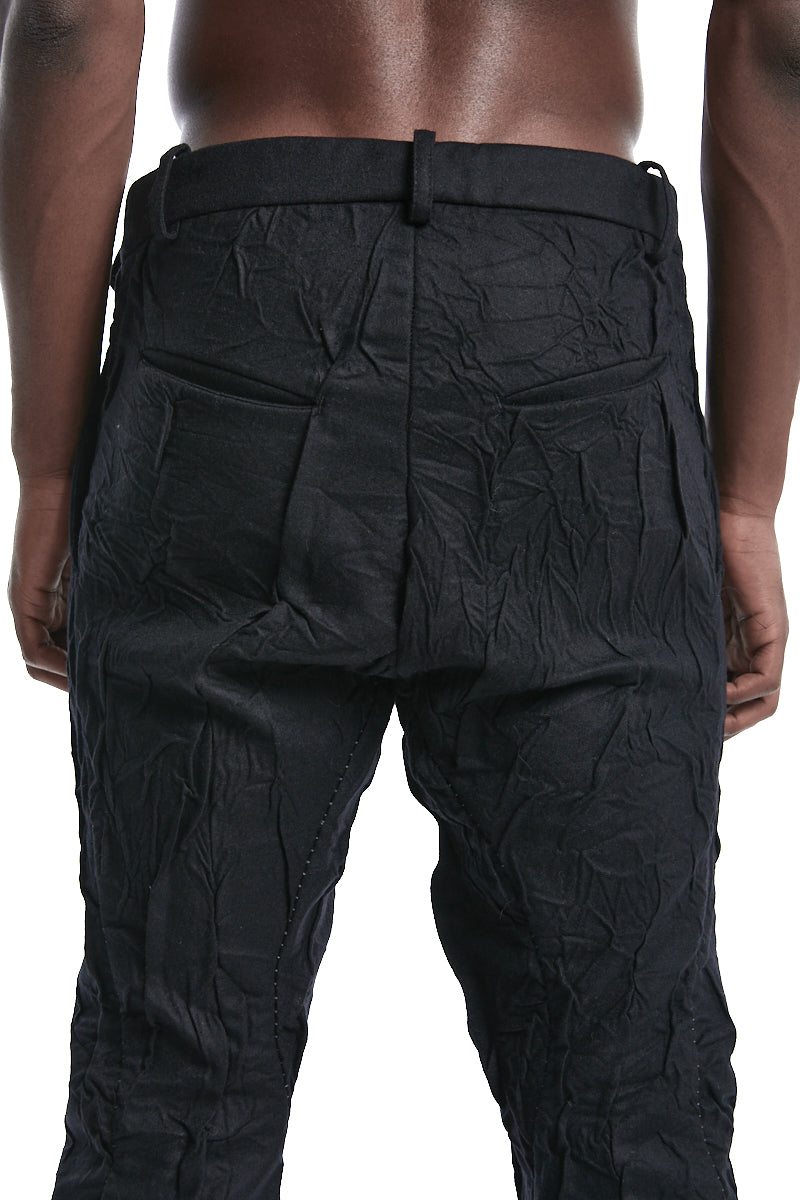 SEAMED BONDED SLIM TROUSERS