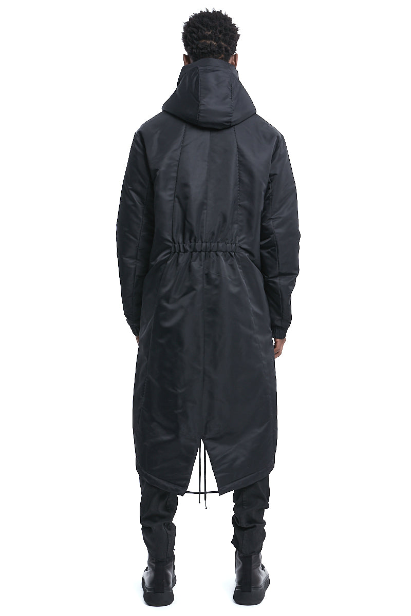 BLACK OVER THINDOWN PARKA