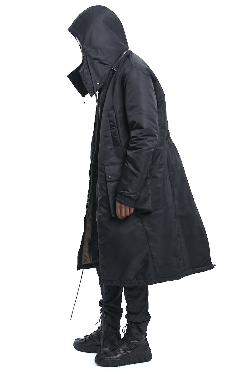 BLACK OVER THINDOWN PARKA