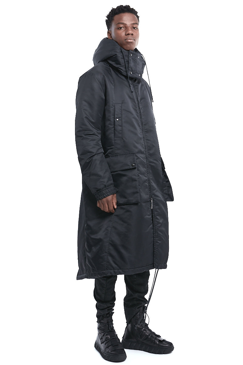 BLACK OVER THINDOWN PARKA