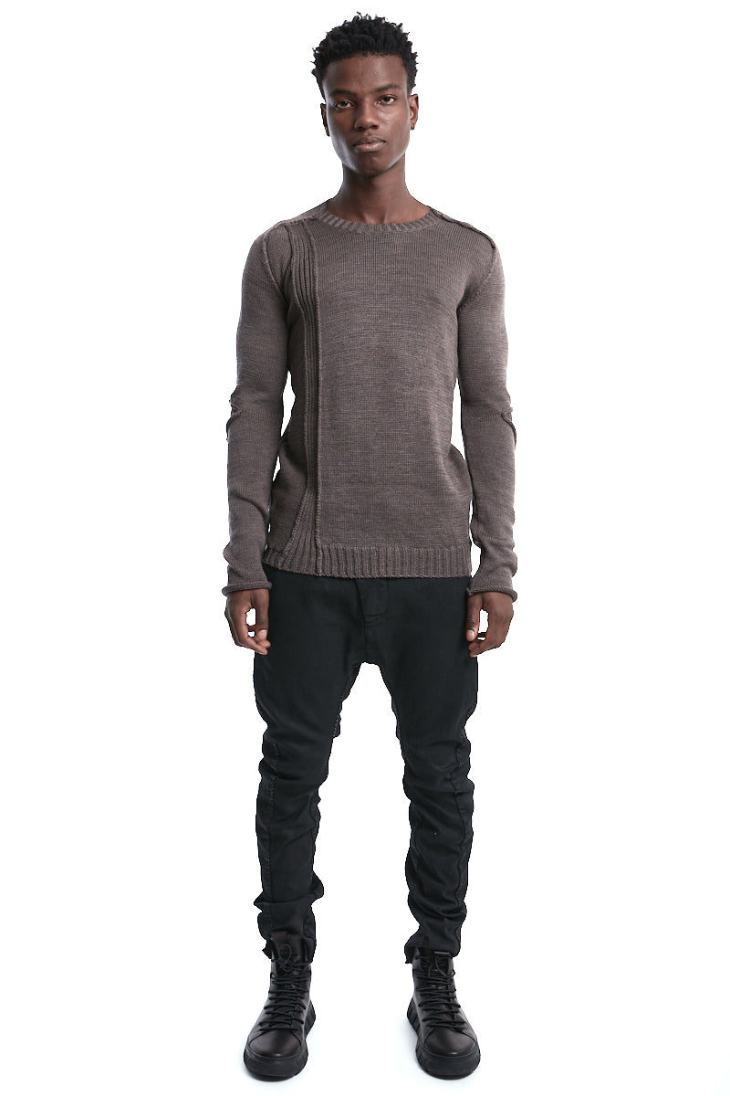 FANGO PATCH KNIT CREW NECK