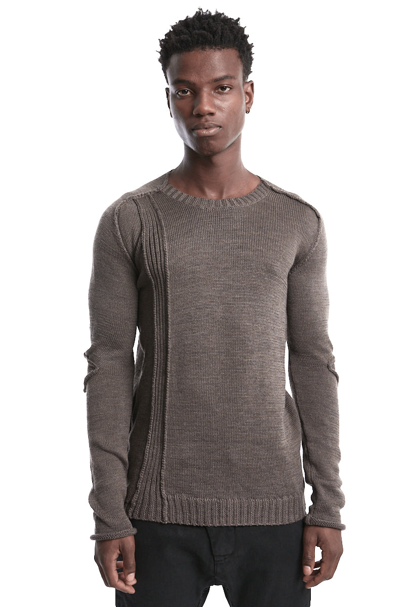 MASNADA | Shop Online | AW25 | Fango Patch Knit Crew Neck