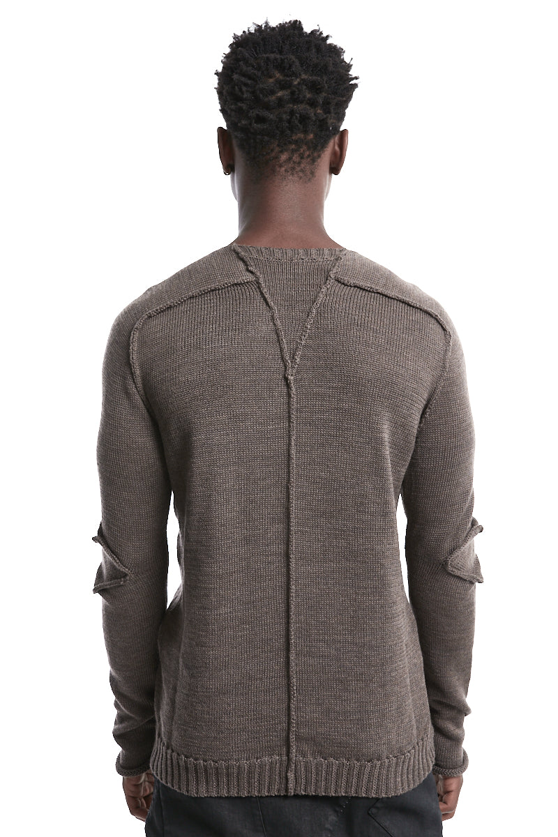 FANGO PATCH KNIT CREW NECK