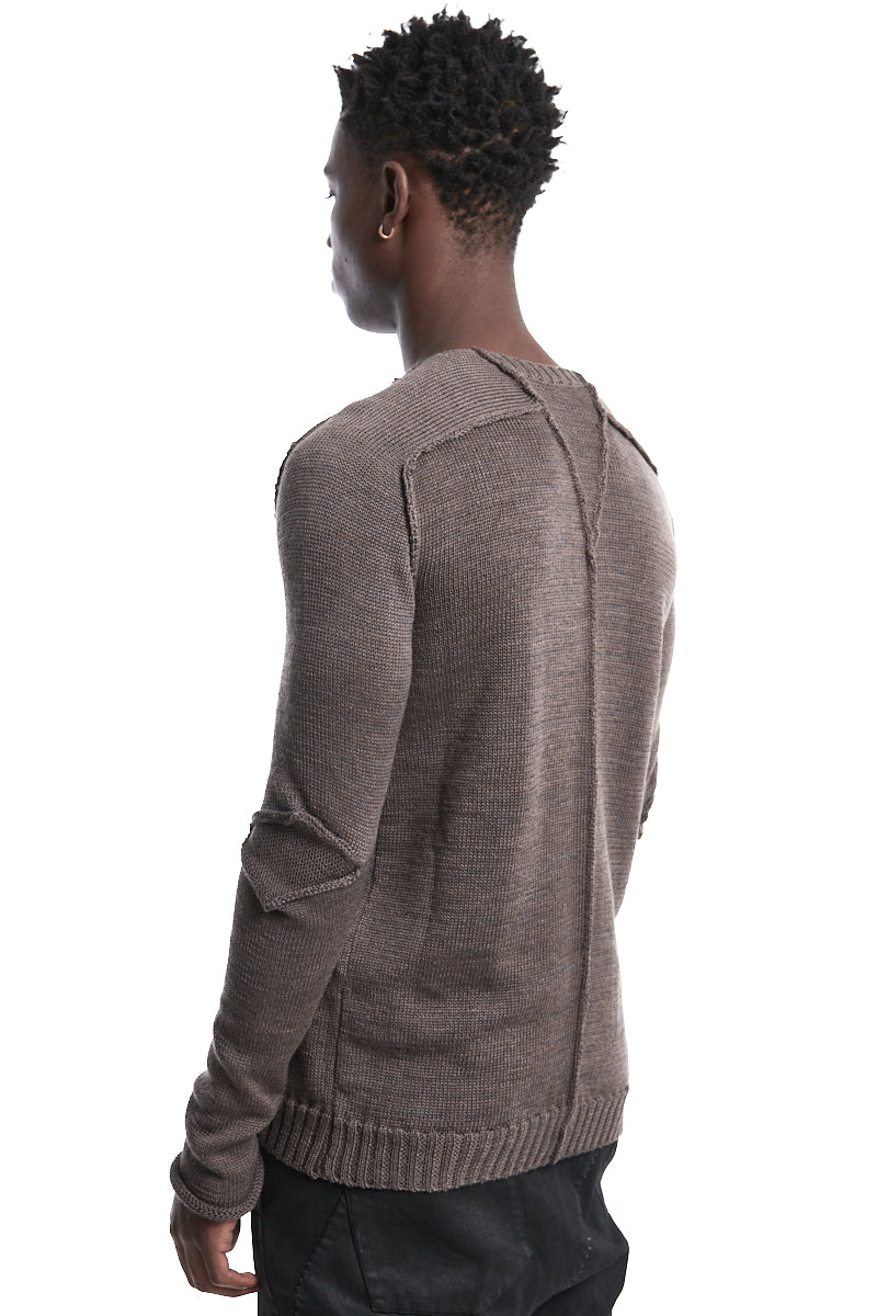 FANGO PATCH KNIT CREW NECK