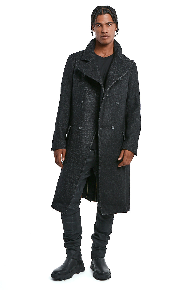 STORM GREY DOUBLE BREASTED COAT