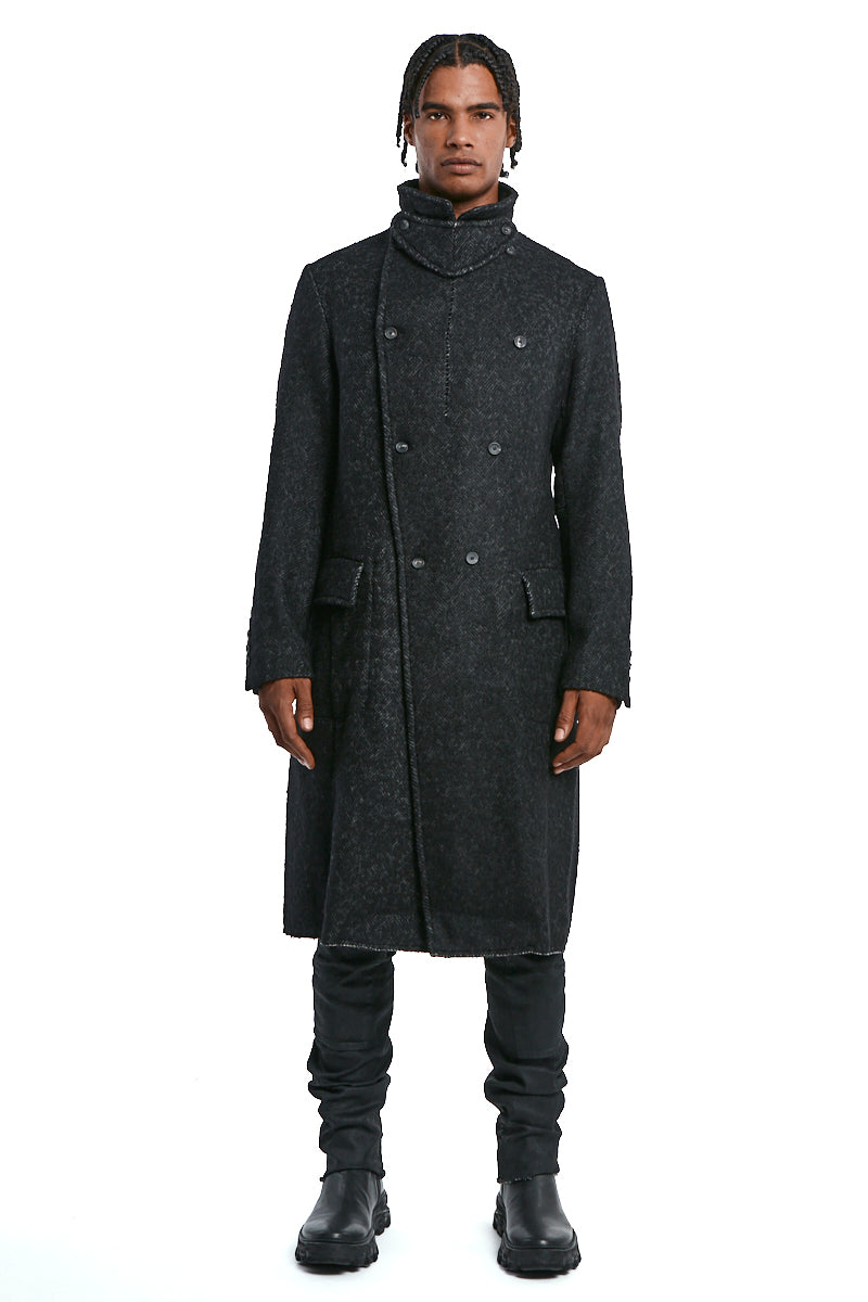 STORM GREY DOUBLE BREASTED COAT