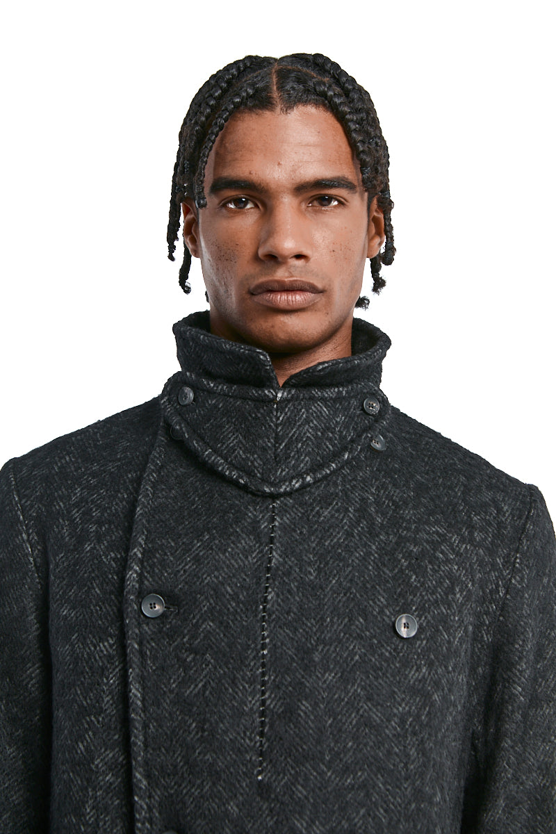 STORM GREY DOUBLE BREASTED COAT