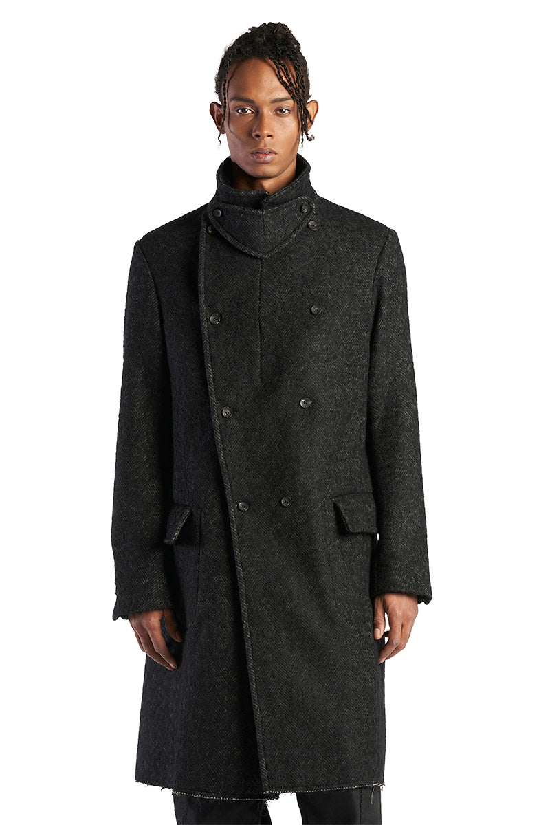 STORM GREY DOUBLE BREASTED COAT