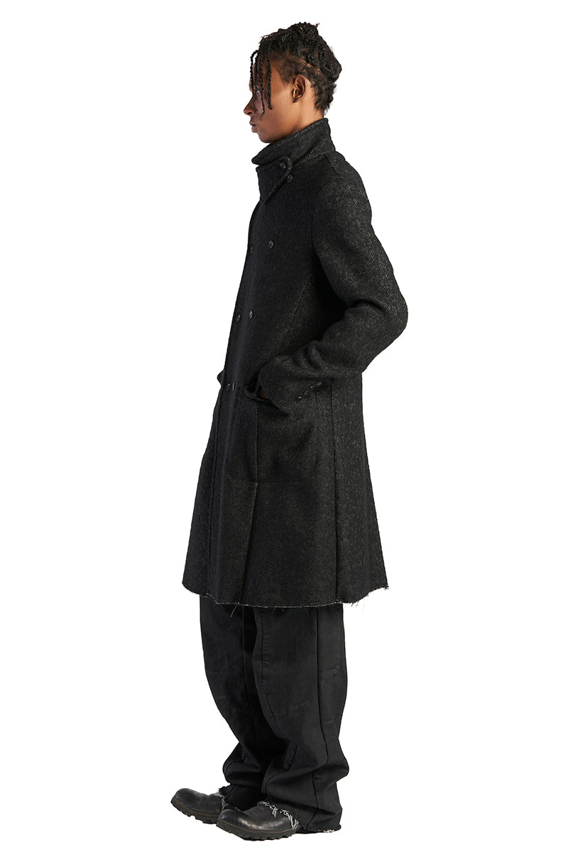 STORM GREY DOUBLE BREASTED COAT