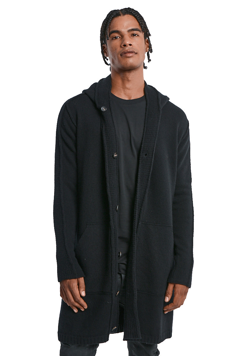 BLACK LAMBSWOOL PARKA