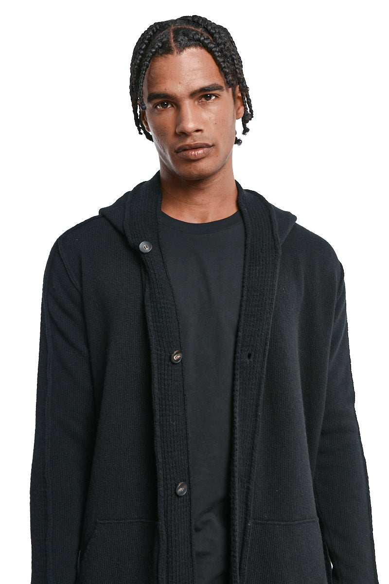 BLACK LAMBSWOOL PARKA