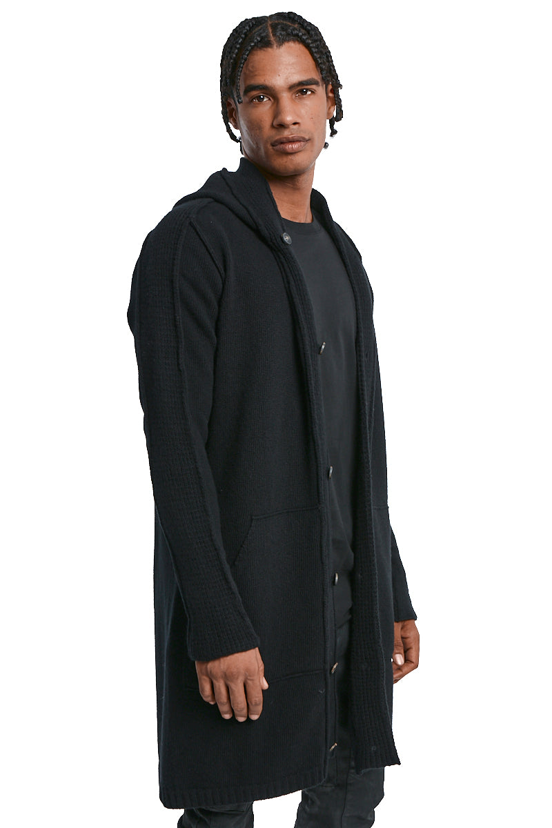 BLACK LAMBSWOOL PARKA