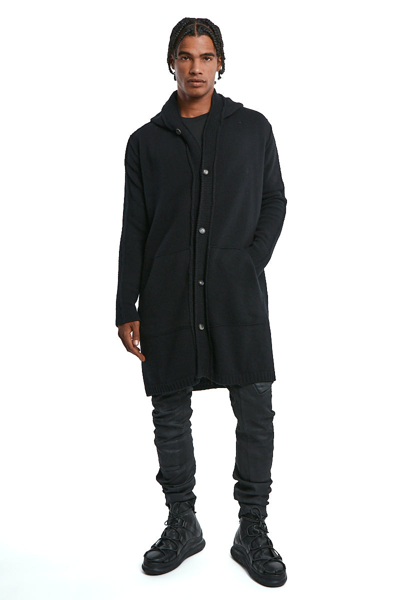 BLACK LAMBSWOOL PARKA