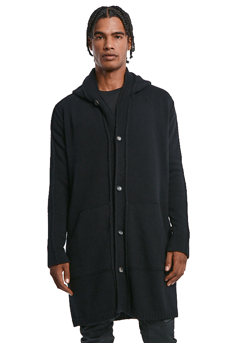 BLACK LAMBSWOOL PARKA