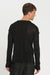 BLACK TAPED CREW NECK KNIT