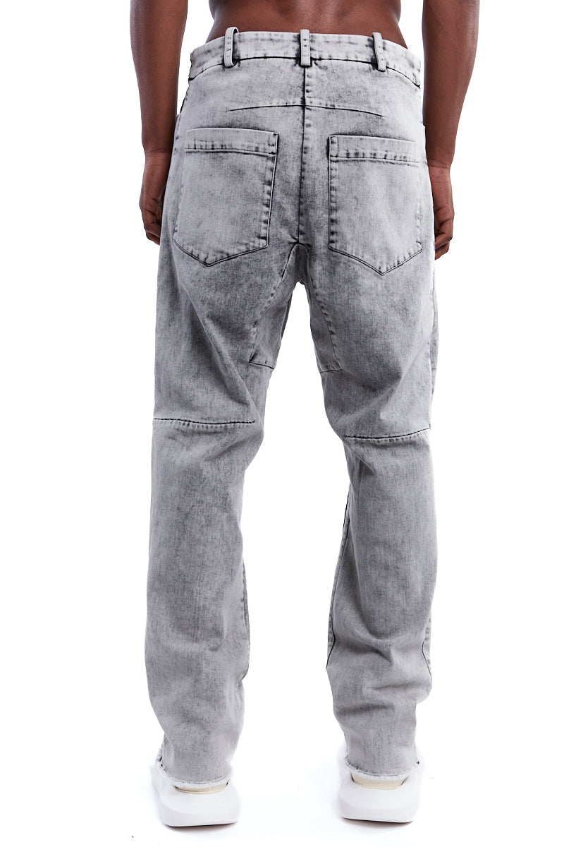 BLEACHED WIDE LEG JEANS