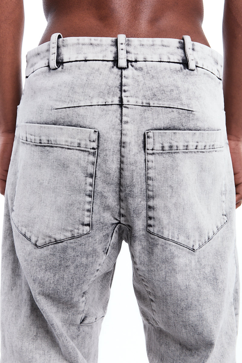 BLEACHED WIDE LEG JEANS