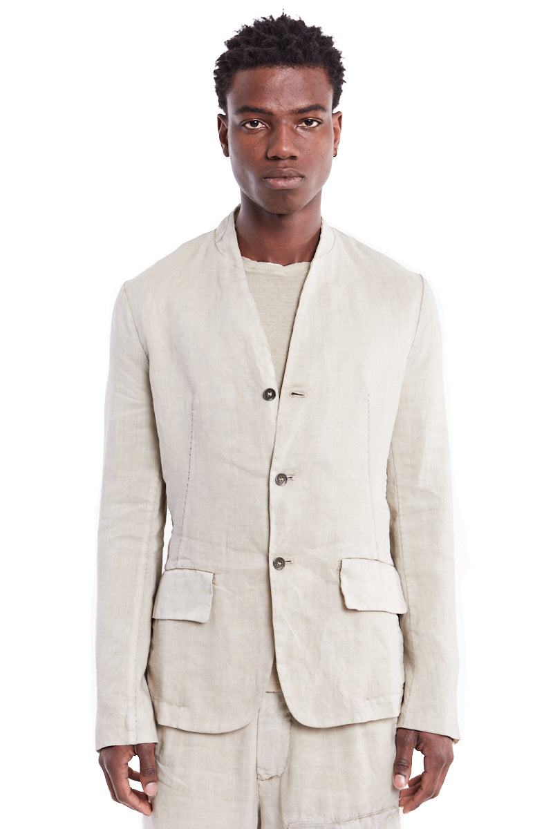 MASNADA | Shop Online | SS25 | Flint Collarless Blazer - Aleluya