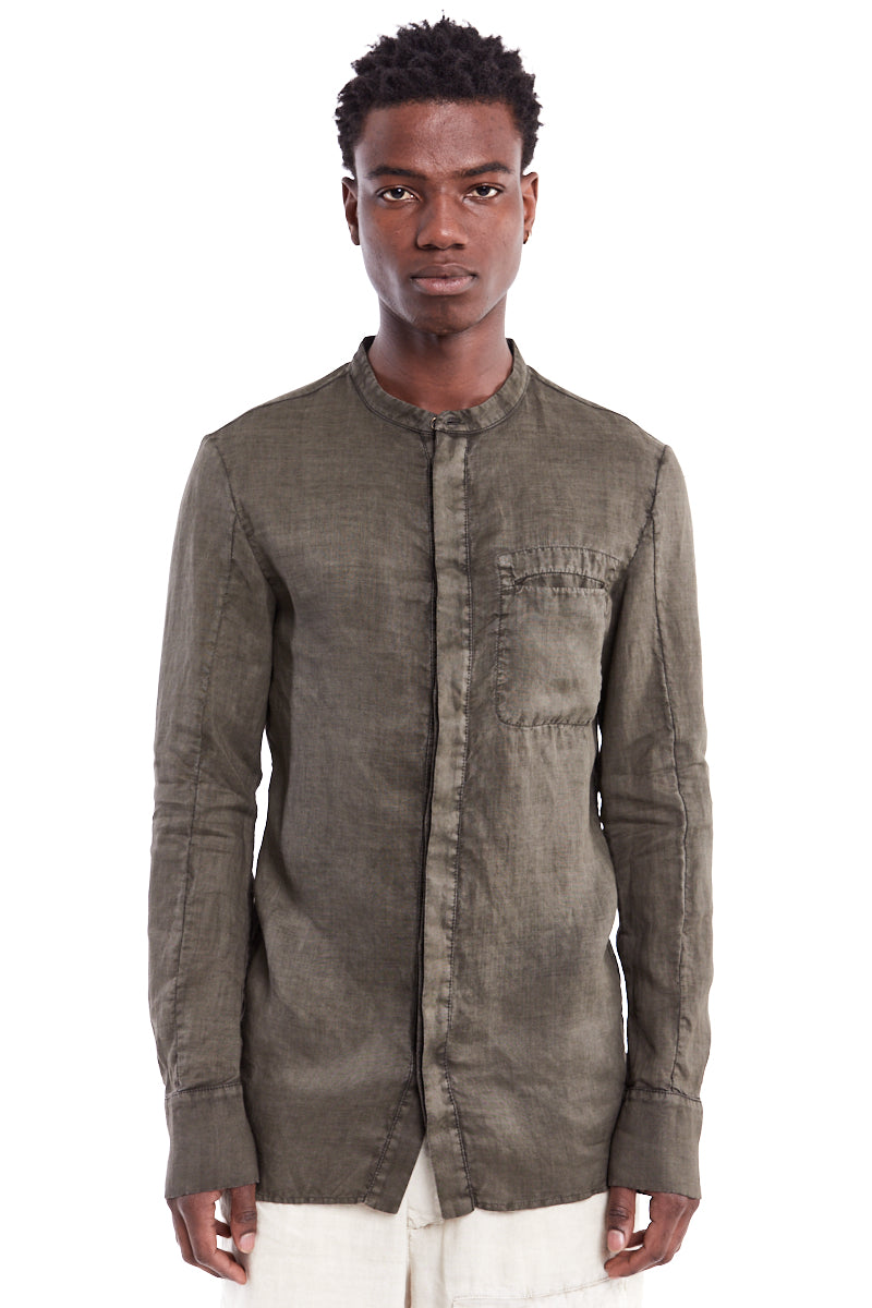 VERDIGRIS HIDDEN BUTTON SHIRT