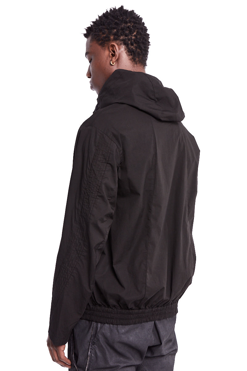 BLACK MULTIPLE STITCH ANORAK