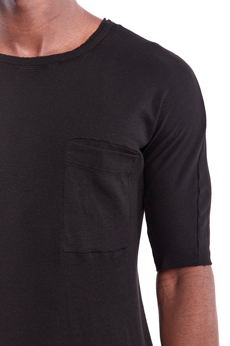 BLACK RIB KIMONO TEE