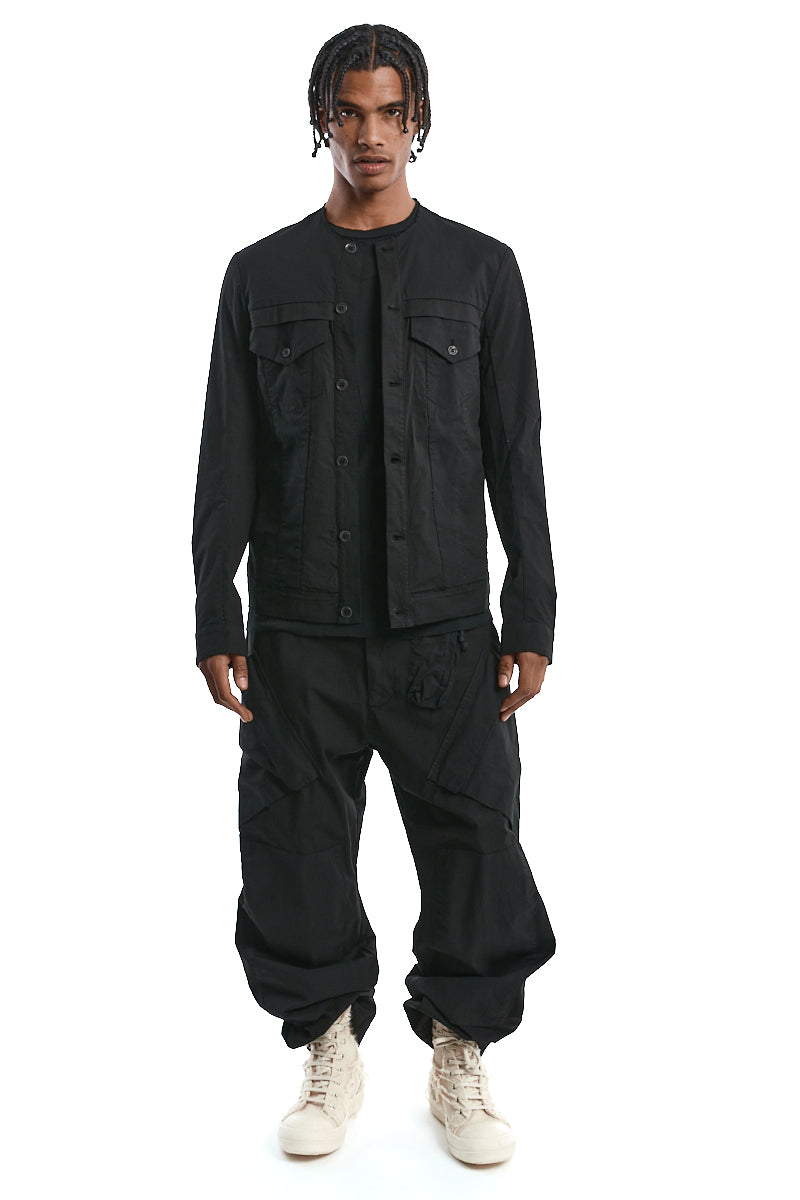 BLACK MIX RIPSTOP JEANS JACKET