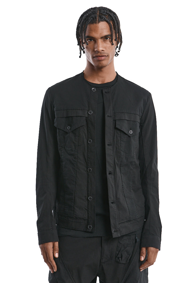 BLACK MIX RIPSTOP JEANS JACKET
