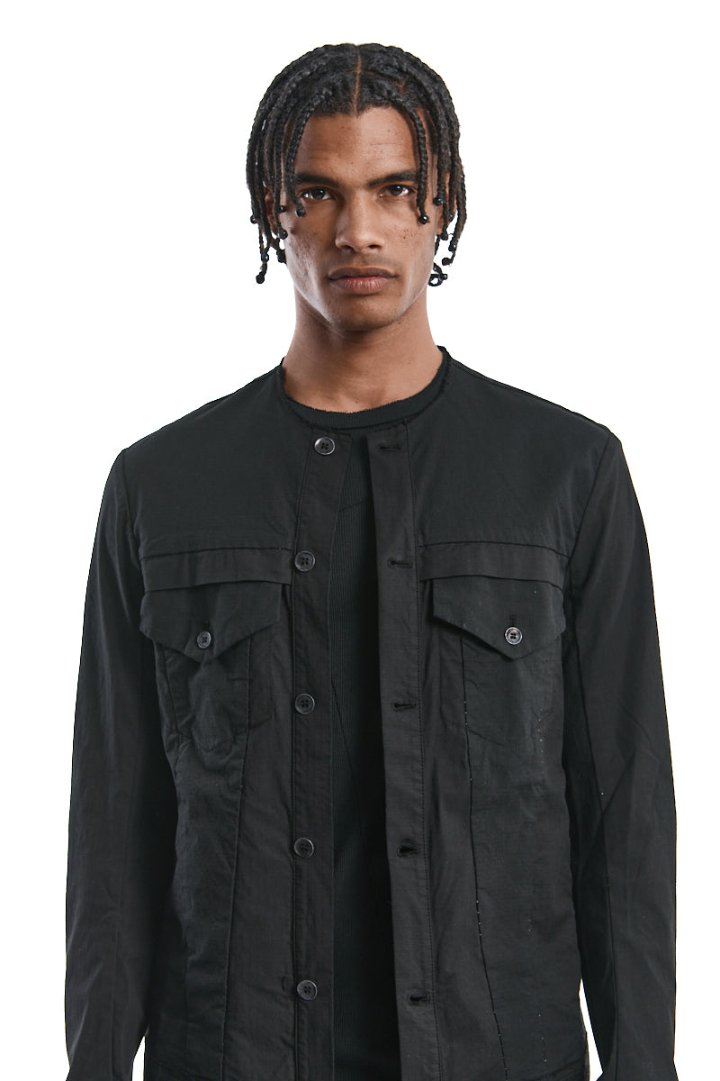 BLACK MIX RIPSTOP JEANS JACKET