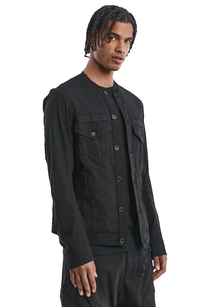 BLACK MIX RIPSTOP JEANS JACKET