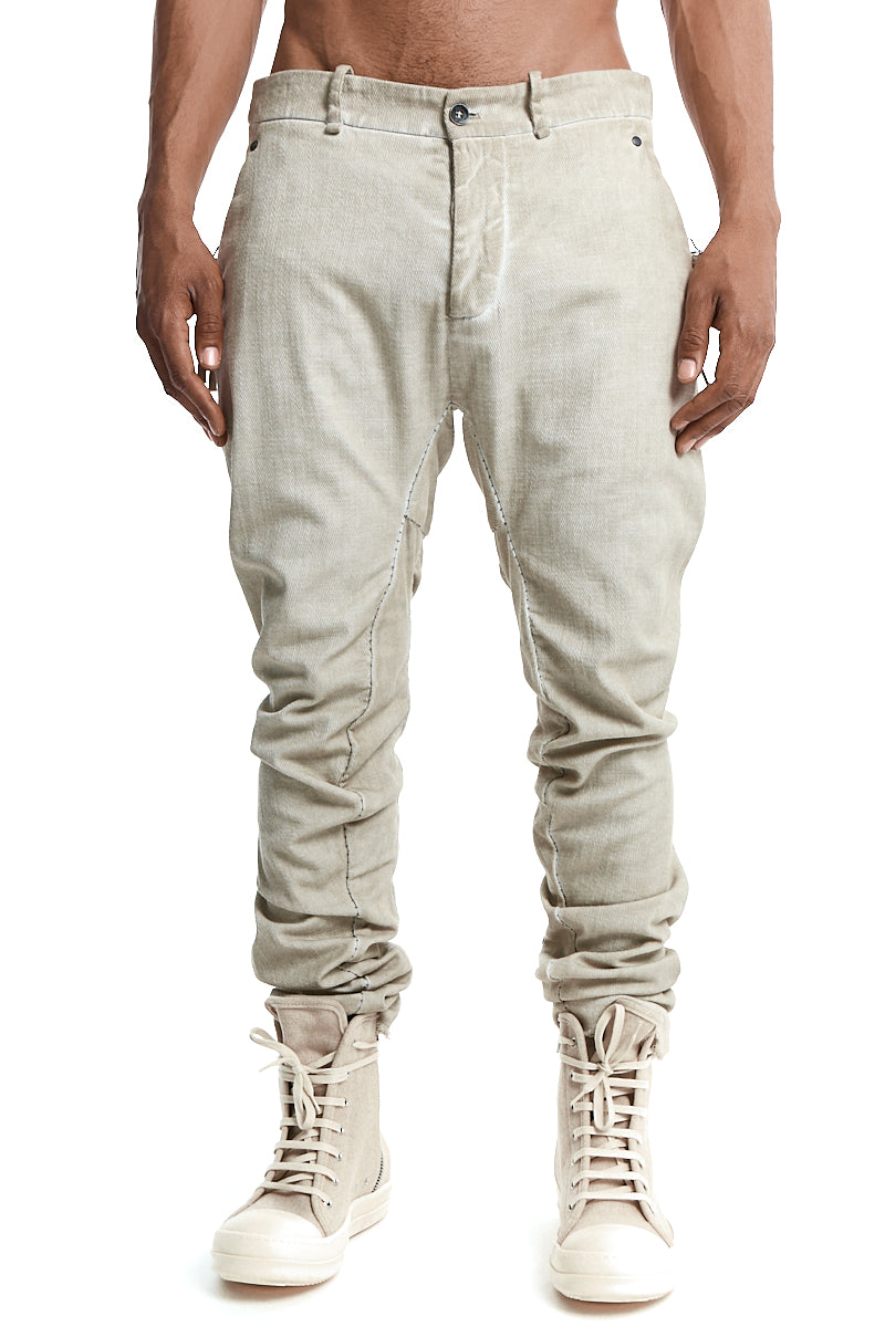 STRETCH SLIM CURVED LEG TROUSERS