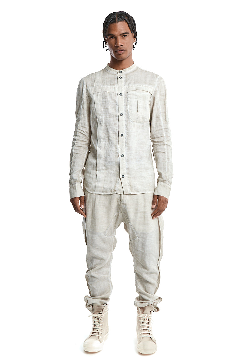 CEMENT PLEATED SHIRT