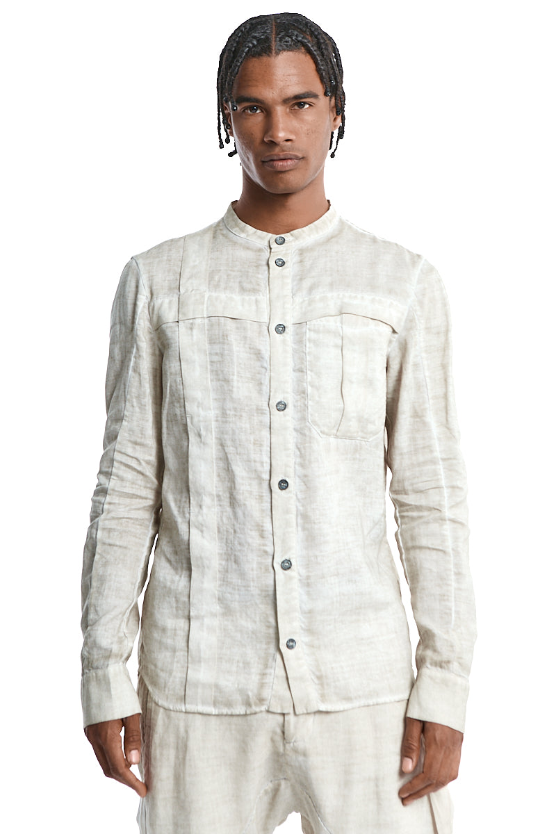 CEMENT PLEATED SHIRT