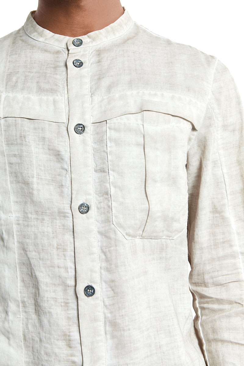 CEMENT PLEATED SHIRT